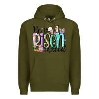 Army Green he is risen indeed Premium Hoodie - MaliasSmallBusiness