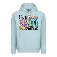 Blue Mist he is risen indeed Premium Hoodie - MaliasSmallBusiness