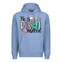 Colony Blue he is risen indeed Premium Hoodie - MaliasSmallBusiness