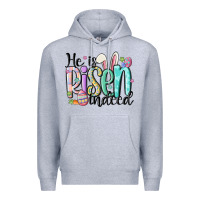 Heather Grey he is risen indeed Premium Hoodie - MaliasSmallBusiness