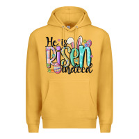 Mustard he is risen indeed Premium Hoodie - MaliasSmallBusiness