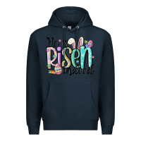 Navy he is risen indeed Premium Hoodie - MaliasSmallBusiness