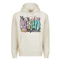 Oatmeal Heather he is risen indeed Premium Hoodie - MaliasSmallBusiness