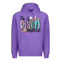 Purple he is risen indeed Premium Hoodie - MaliasSmallBusiness