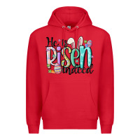 Red he is risen indeed Premium Hoodie - MaliasSmallBusiness
