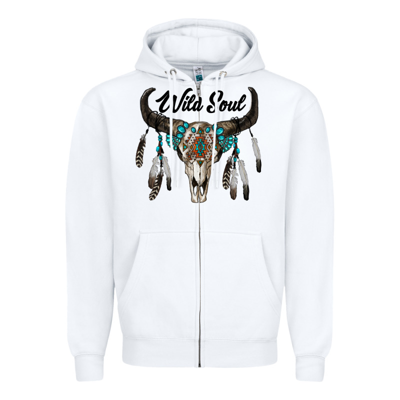 Wild Soul Boho Skull Zipper Hoodie by RanaPortraitStore | Teevron