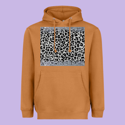 Grey Leopard Heavyweight Hoodie Designed By Jahusdesignshop