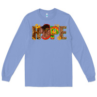 Colony Blue hope afro Long Sleeve Tee - texasbilliewilder