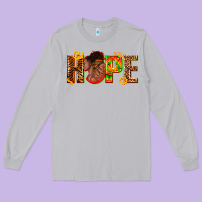 Long Sleeve Tee hope afro