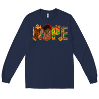 Navy hope afro Long Sleeve Tee - texasbilliewilder