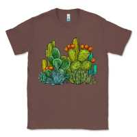 Chestnut watercolor cactus Classic Tee - BarkalooDesign