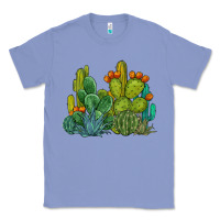 Colony Blue watercolor cactus Classic Tee - BarkalooDesign