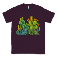 Plum watercolor cactus Classic Tee - BarkalooDesign