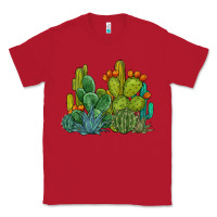Red watercolor cactus Classic Tee - BarkalooDesign