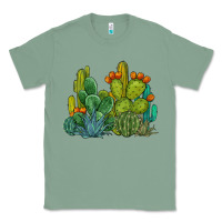 Sage watercolor cactus Classic Tee - BarkalooDesign