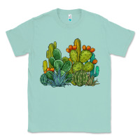 Seafoam watercolor cactus Classic Tee - BarkalooDesign
