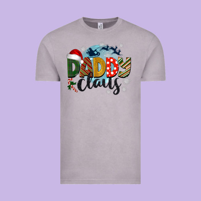 Daddy Claus Christmas Vintage Tee Designed By Barkaloodesign