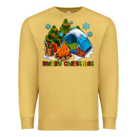 Antique Gold merry Christmas camp Premium Sweatshirt - AdoDesignShop