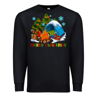 Black merry Christmas camp Premium Sweatshirt - AdoDesignShop