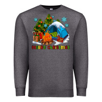 Charcoal Heather merry Christmas camp Premium Sweatshirt - AdoDesignShop