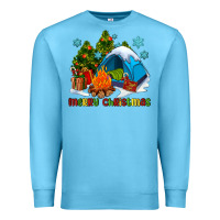 Ocean Blue merry Christmas camp Premium Sweatshirt - AdoDesignShop