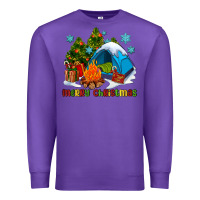 Purple merry Christmas camp Premium Sweatshirt - AdoDesignShop