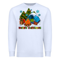 White merry Christmas camp Premium Sweatshirt - AdoDesignShop