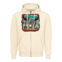 Sandshell wild soul boho skull with background Zipper Hoodie - RanaPortraitStore