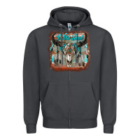 Smoke wild soul boho skull with background Zipper Hoodie - RanaPortraitStore