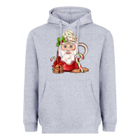 Heather Grey santa coffee Heavyweight Hoodie - JahusDesignShop