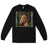 Black western horse Long Sleeve Tee - Zillion Design Studio