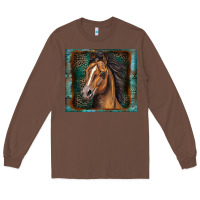 Chestnut western horse Long Sleeve Tee - Zillion Design Studio