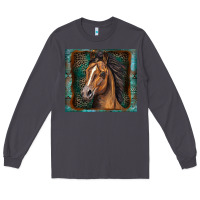 Smoke western horse Long Sleeve Tee - Zillion Design Studio