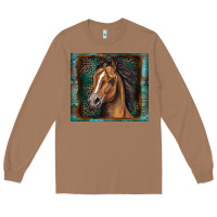 Toasted Coconut western horse Long Sleeve Tee - Zillion Design Studio