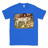 True Royal charolaris bull and chicken in barnyard Classic Tee - RanaPortraitStore