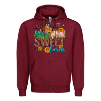 Burgundy farm sweet farm Zipper Hoodie - Zillion Design Studio
