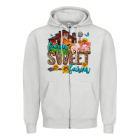 Dove Grey farm sweet farm Zipper Hoodie - Zillion Design Studio