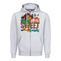 Heather Grey farm sweet farm Zipper Hoodie - Zillion Design Studio