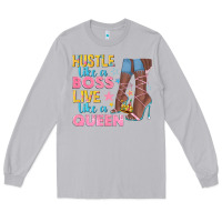 Moon Dust hustle like a boss live like a queen Long Sleeve Tee - texasbilliewilder