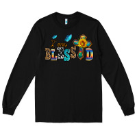 Black ı am blessed Long Sleeve Tee - AdoDesignShop