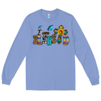 Colony Blue ı am blessed Long Sleeve Tee - AdoDesignShop