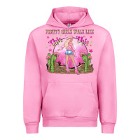 Fuchsia Pink pretty girls walk like this this Urban Hoodie - NancyCooperArtShop
