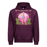 Mauve Wine pretty girls walk like this this Urban Hoodie - NancyCooperArtShop