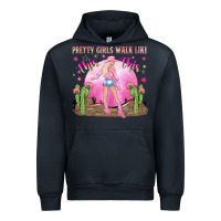 Navy pretty girls walk like this this Urban Hoodie - NancyCooperArtShop
