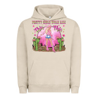 Pigment French Oak pretty girls walk like this this Urban Hoodie - NancyCooperArtShop