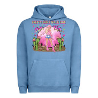Pigment Pebble Blue pretty girls walk like this this Urban Hoodie - NancyCooperArtShop