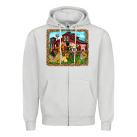 Dove Grey farm life Zipper Hoodie - Zillion Design Studio