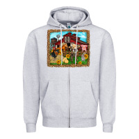 Heather Grey farm life Zipper Hoodie - Zillion Design Studio