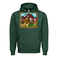 Sports Green farm life Zipper Hoodie - Zillion Design Studio
