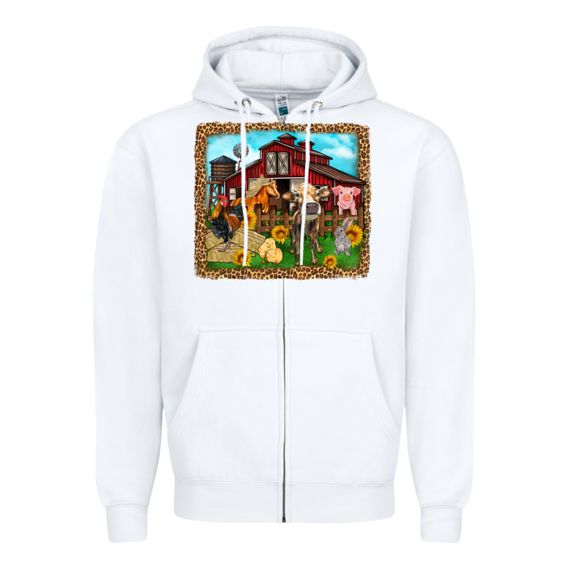 Farm Life Zipper Hoodie by Zillion Design Studio | Teevron